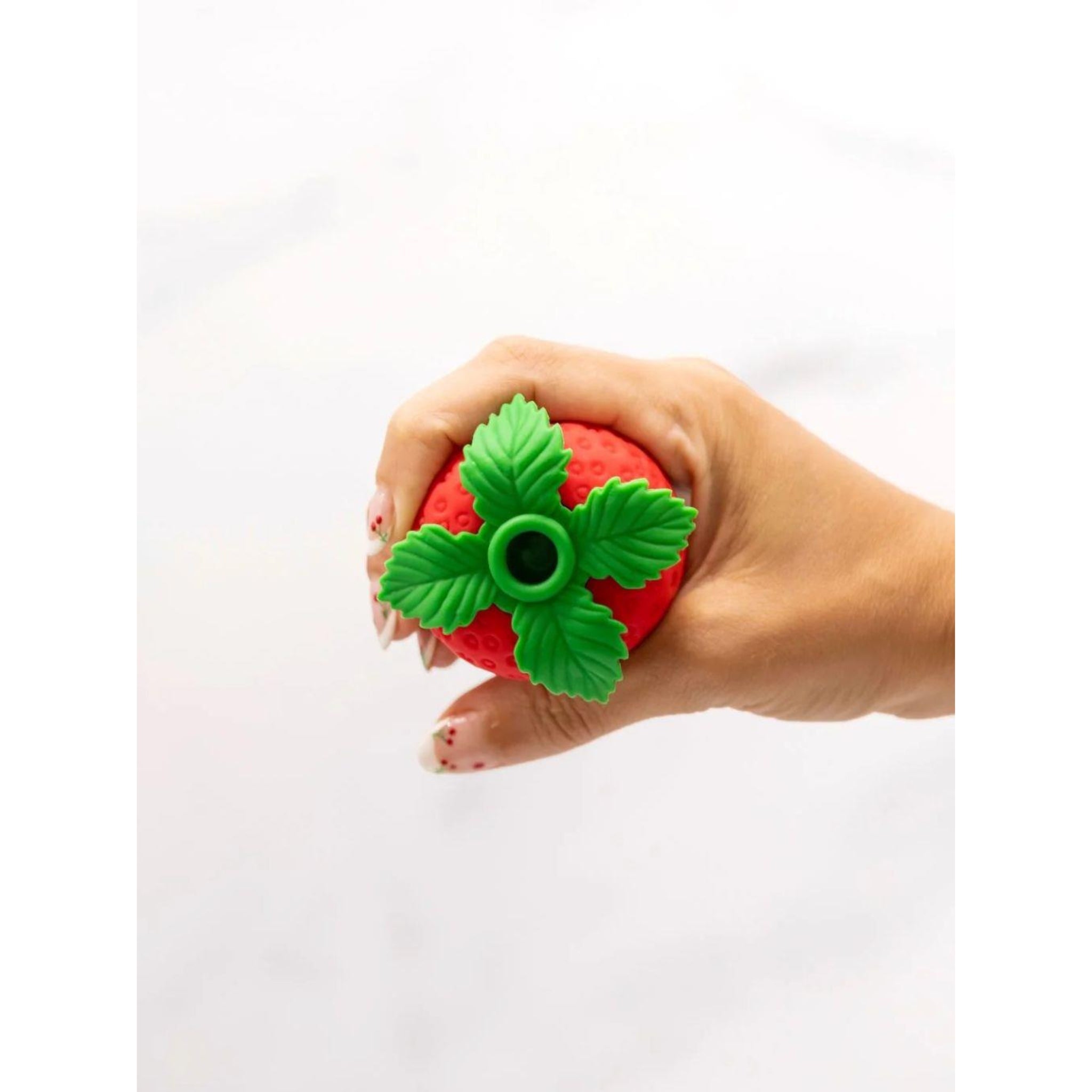 Emojibator Strawberry – Red Suction & Vibrating Stimulator