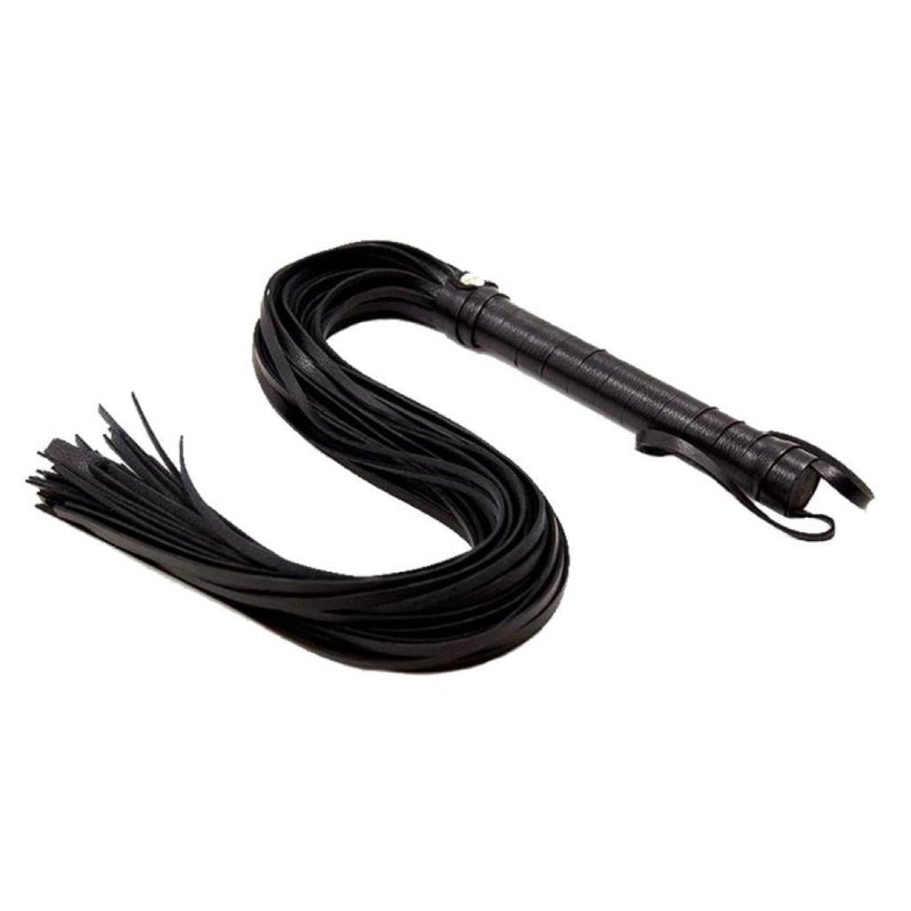 Adrien Lastic Alive Flogger with soft, faux leather falls and sturdy handle for impact play