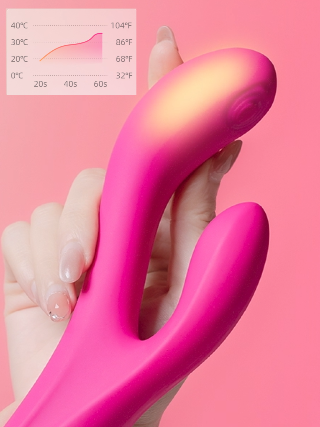 Lovense Osci 3 dual stimulation vibrator with G-spot oscillation and clitoral vibration, featuring a sleek curved design.