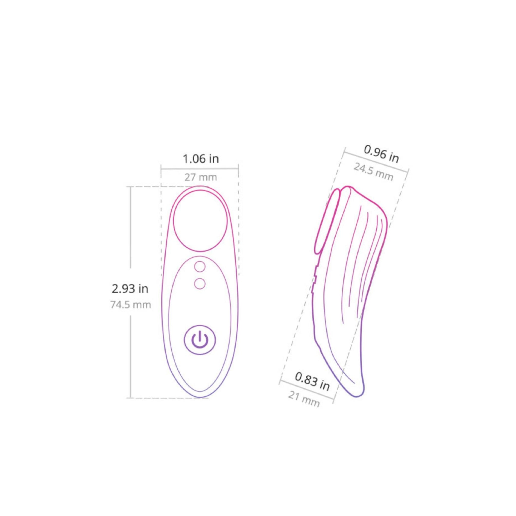 ergonomic panty vibrator with multiple vibration modes and app connectivity
