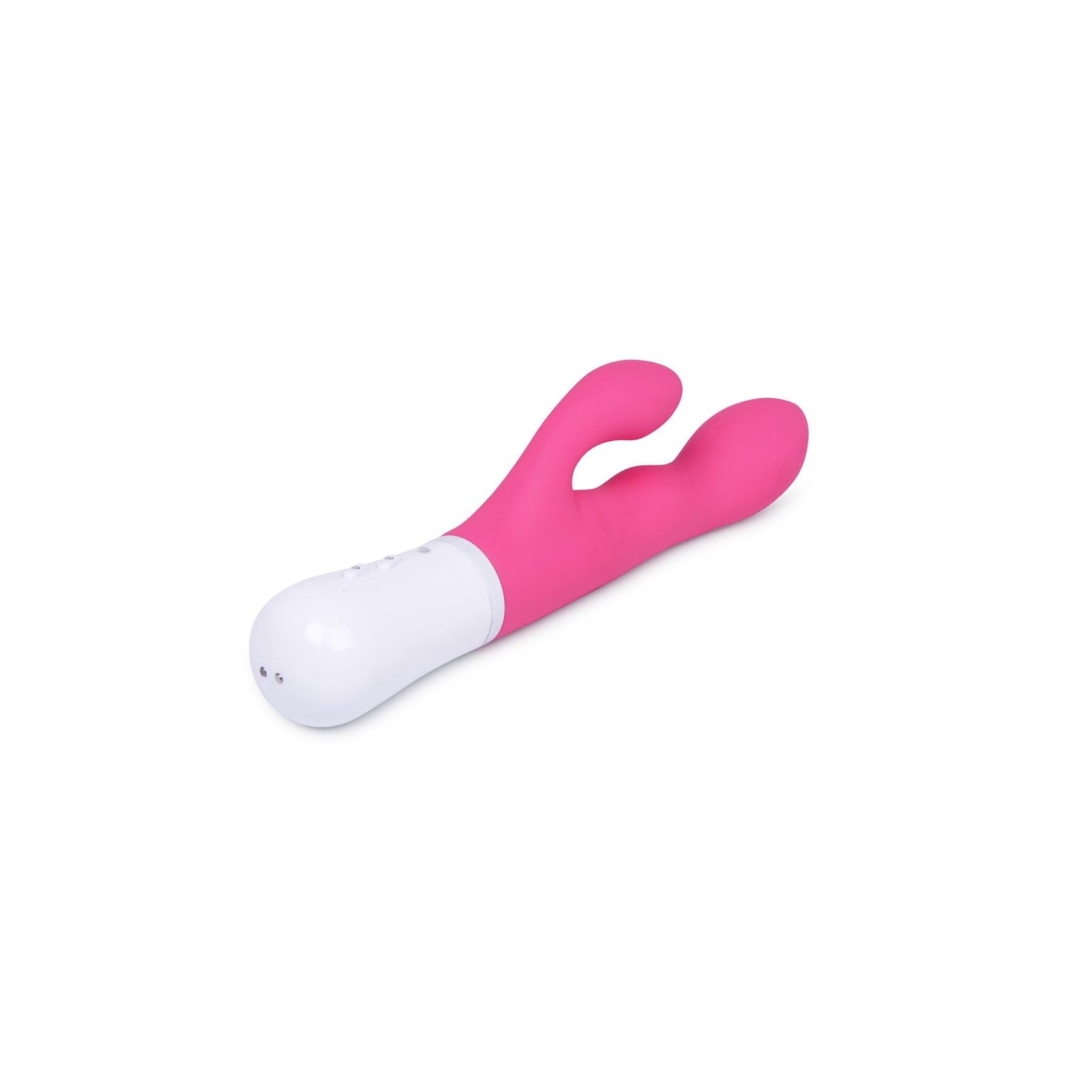 rechargeable, app-controlled vibrator designed for customizable dual stimulation