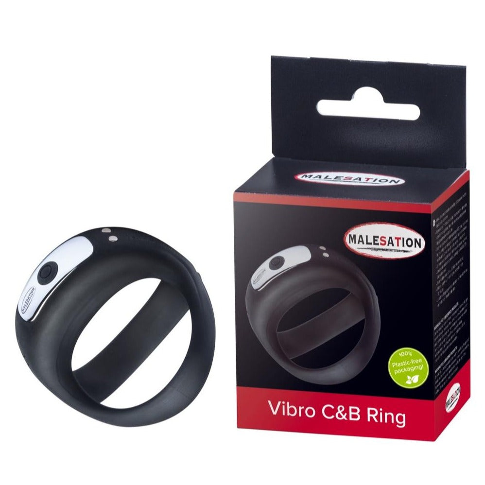Malesation Vibro C&B Ring stretchy, body-safe silicone ring with powerful vibration for couples