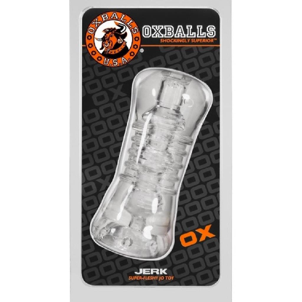 Oxballs Jerk Masturbator with textured inner sleeve for intense, stroking stimulation