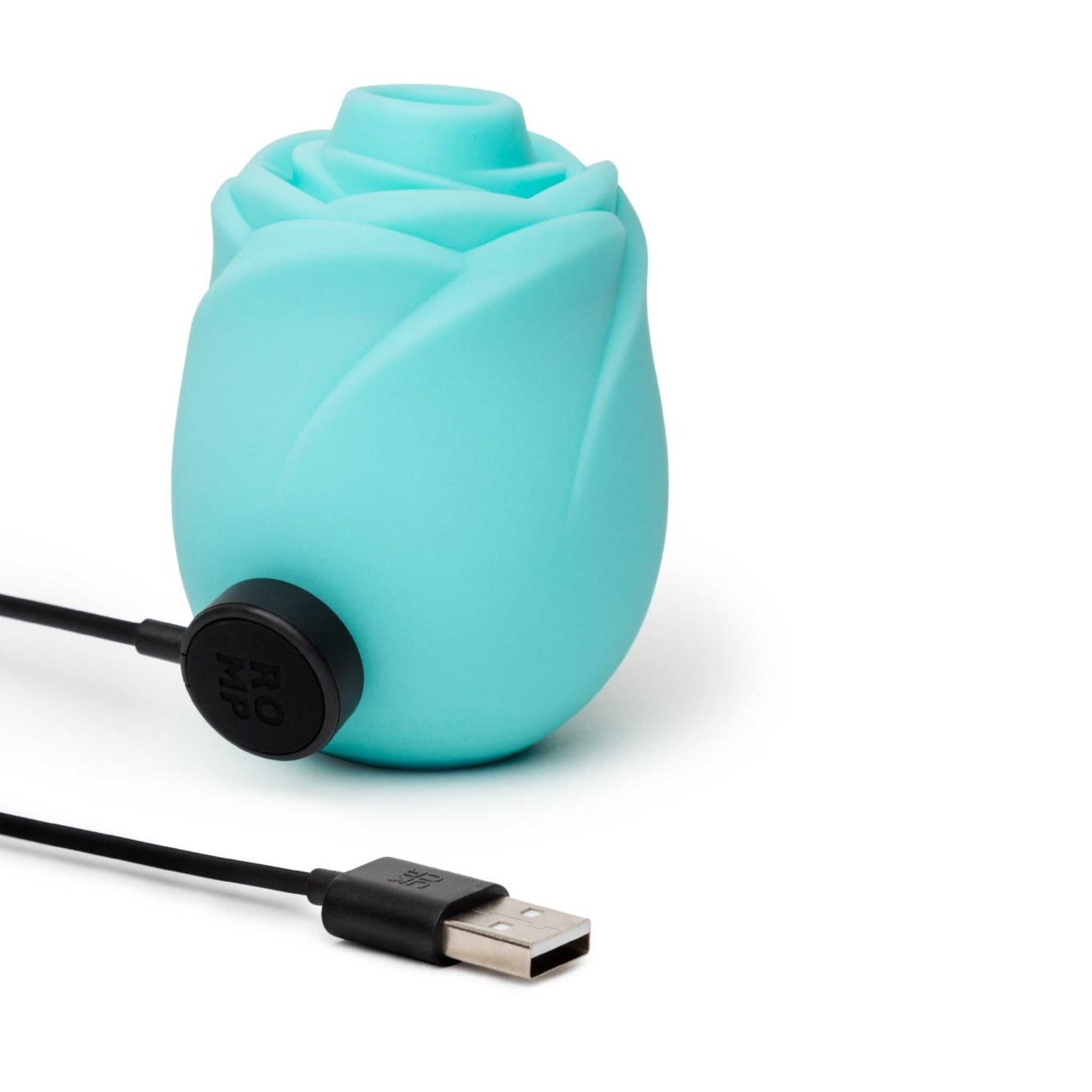 ROMP Rose rechargeable Pleasure Air Clitoral Stimulator with USB charging cable