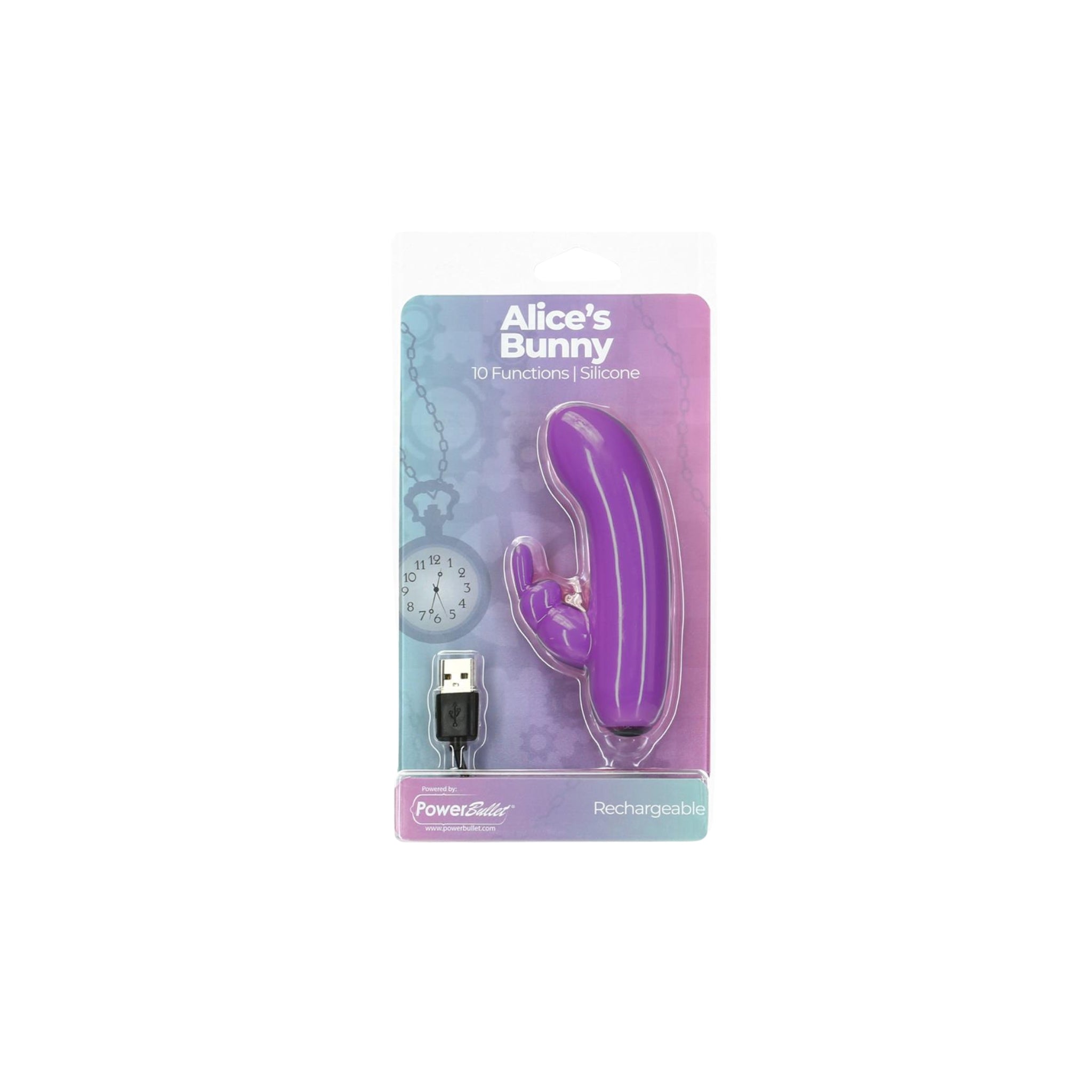 Swan Alice's Bunny mini rabbit vibrator with soft silicone body and dual stimulating tips