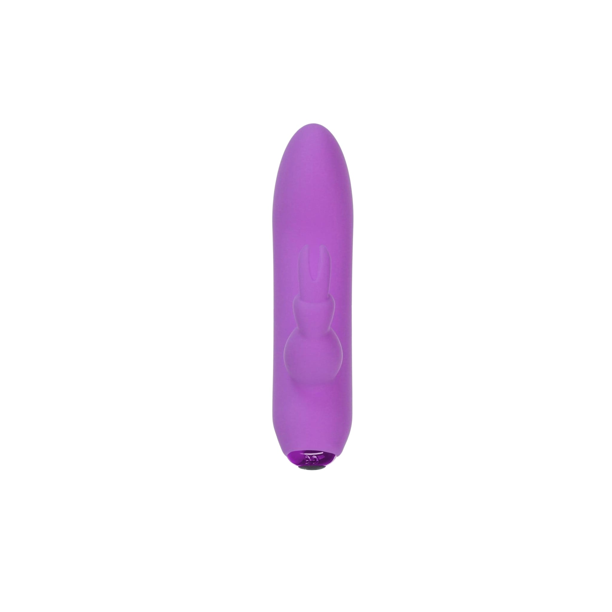 Detail view of Alice's Bunny curved shaft and soft-touch silicone finish