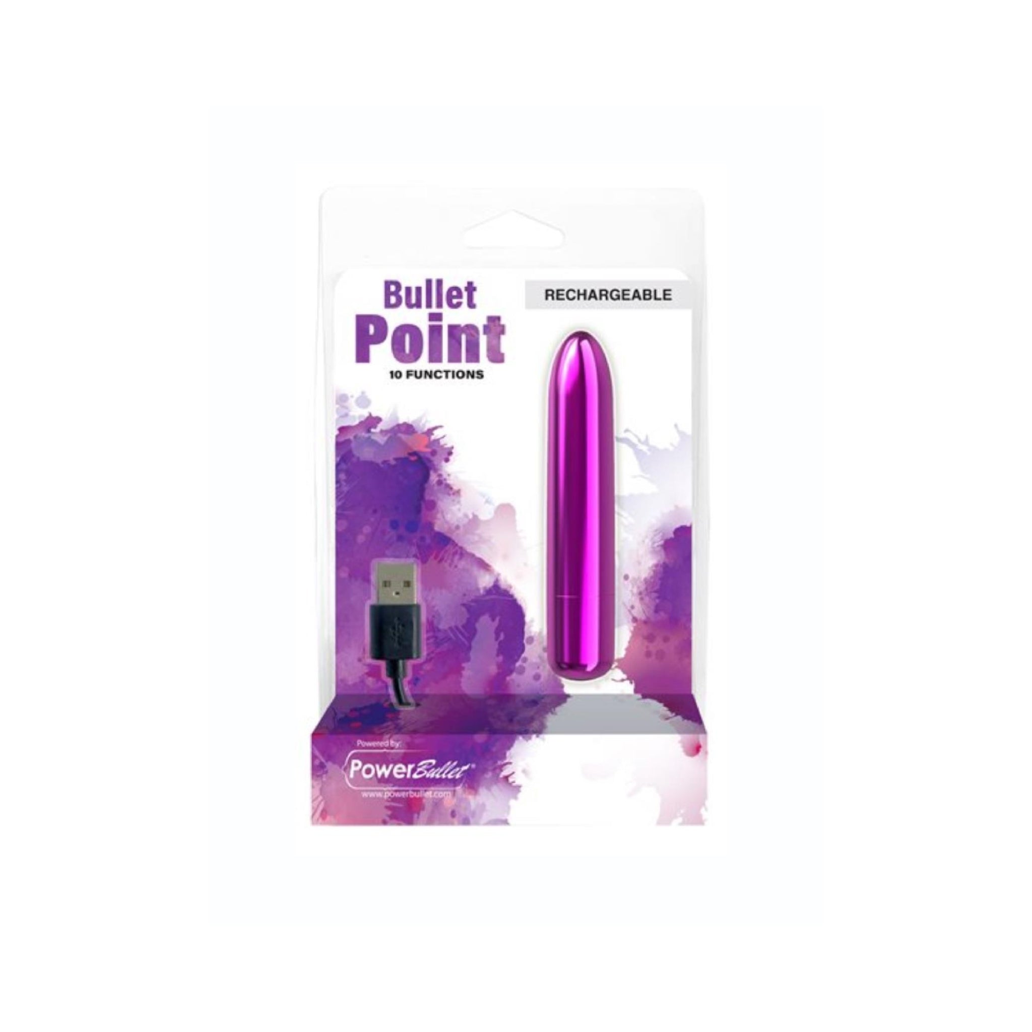 Swan Compact Bullet Point Vibrator in Purple – discreet, lipstick-sized clitoral vibe with travel lock for secure, on-the-go pleasure.