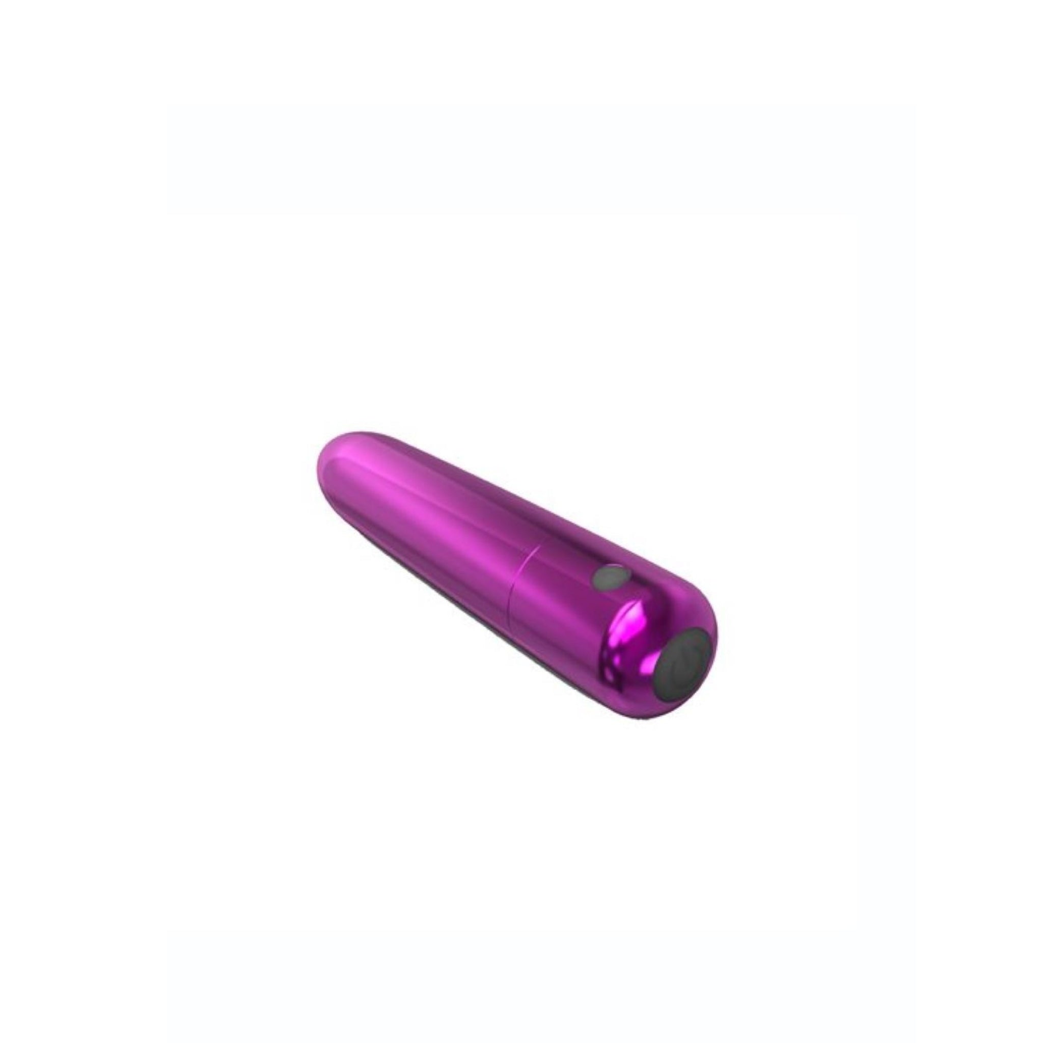 Swan Bullet Point Clitoral Vibrator – lipstick-style, travel-friendly vibe in purple with discreet power lock for worry-free carry.