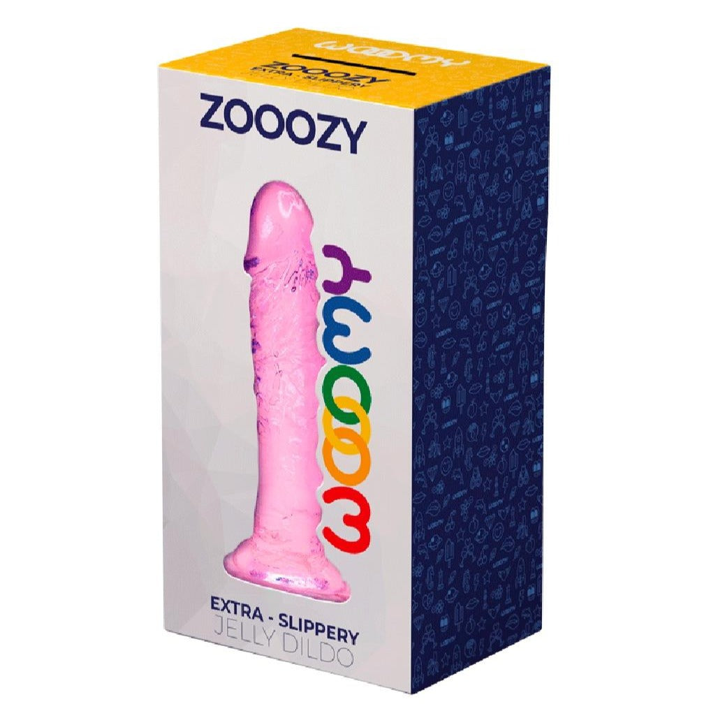 Wooomy Zooozy Jelly vibrator with soft, translucent design and flexible shaft