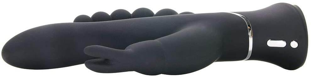 Happy Rabbit Triple Curve in Black – powerful triple-motor rabbit vibrator with curved shaft for all-over pleasure.
