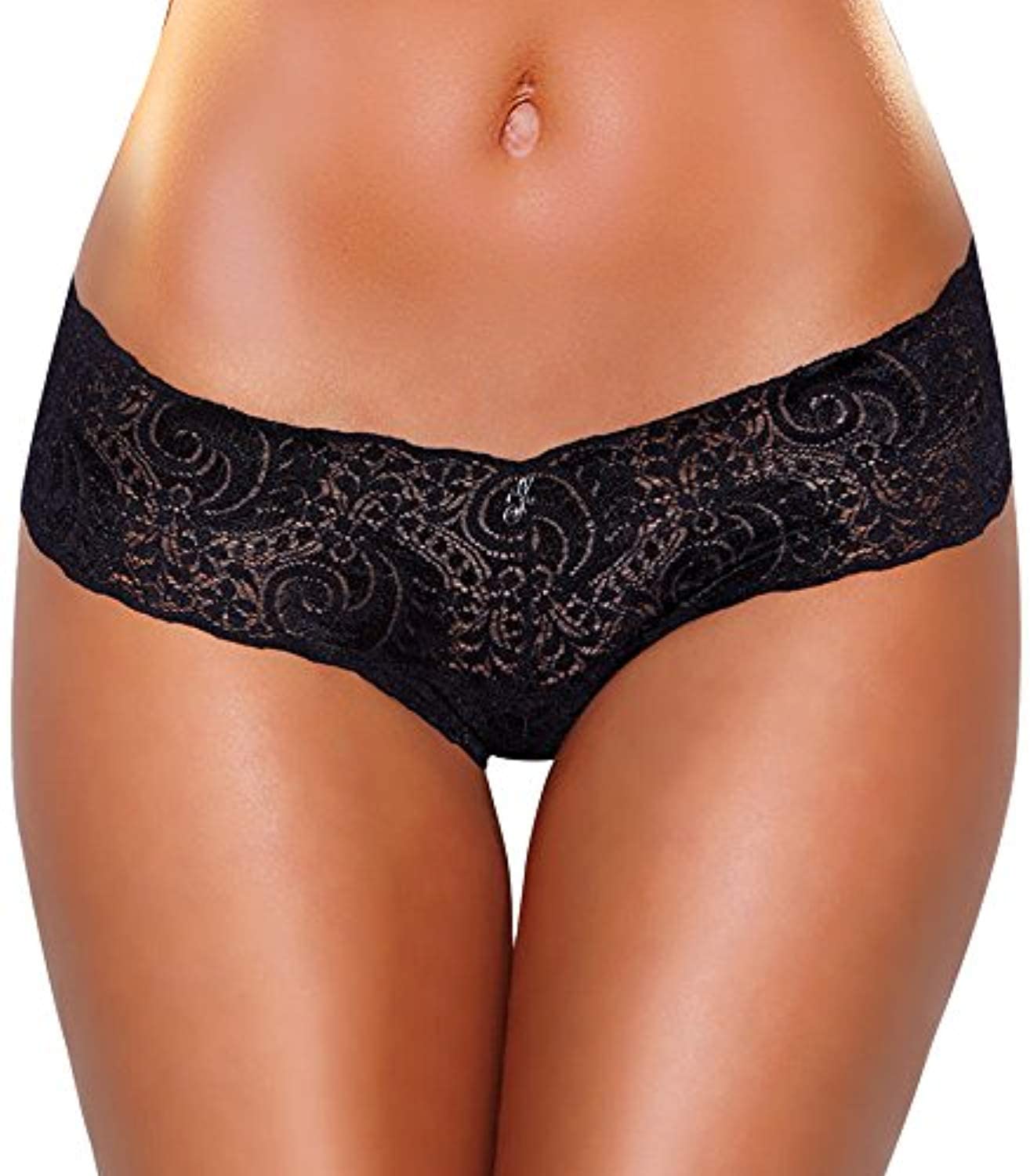 Black Hustler Lace Thong – vibrating panties with soft fabric, built-in pocket, and discreet bullet for wearable pleasure.