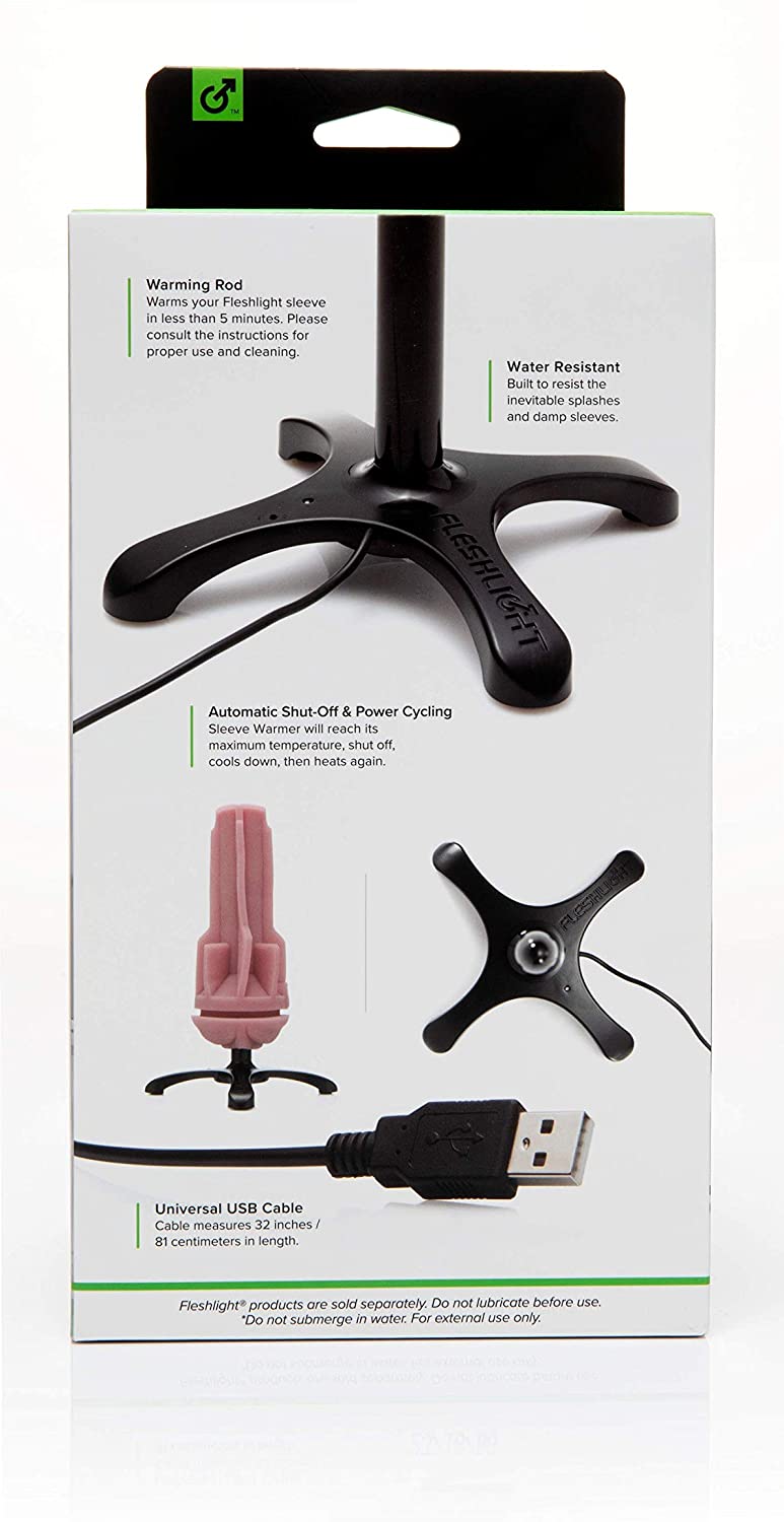warms your masturbator sleeve to mimic body temperature, enhancing the realism of every stroke.