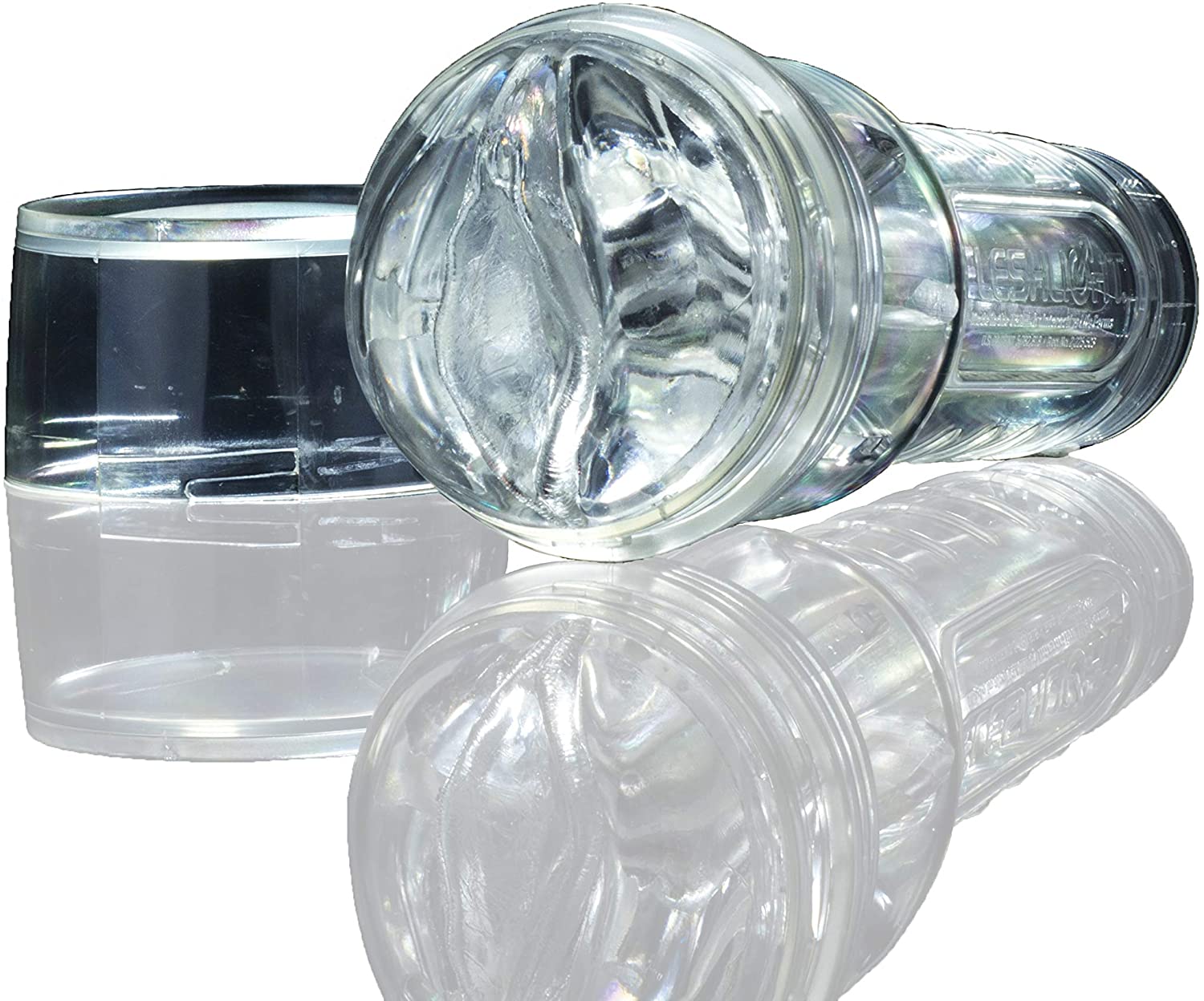 Fleshlight Ice Lady with lifelike vaginal orifice and see-through design for visual stimulation