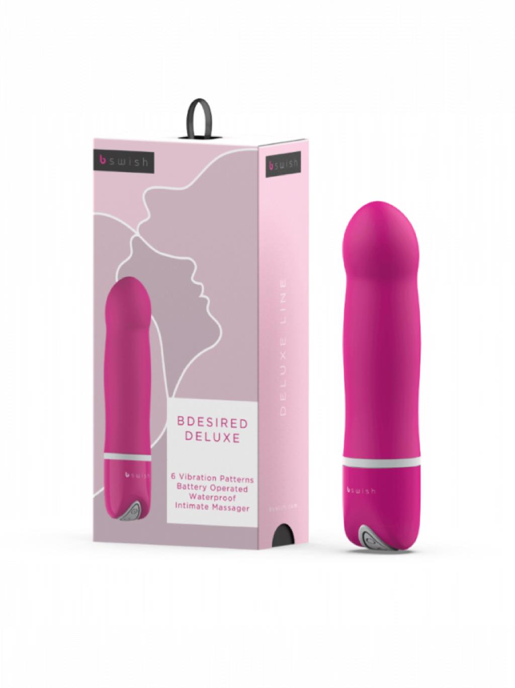 Bdesired Deluxe by BSwish – rose-coloured waterproof vibrator with soft ripples and 6 powerful vibration modes.