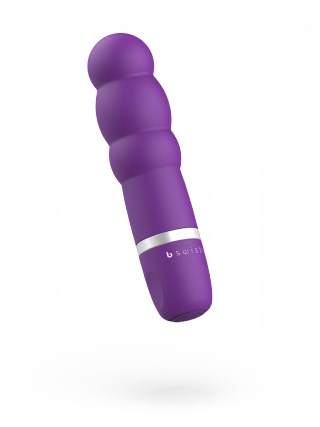 Bcute Classic Pearl by BSwish – purple waterproof vibrator with a rippled shaft and 5 functions for versatile, travel-friendly pleasure.