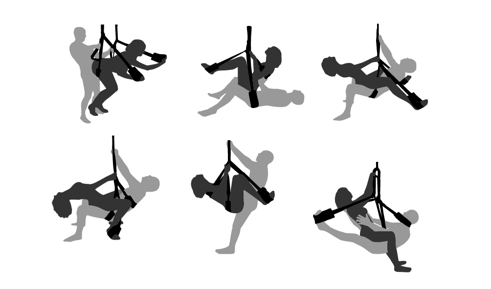 an illustration depicting different ways to use the swing