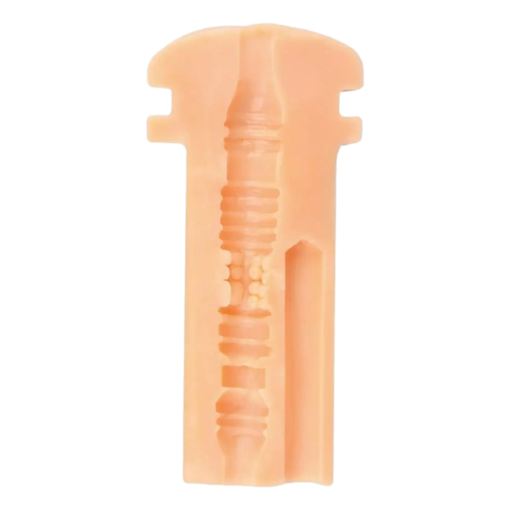 Malesation Masturbation Cup – realistic vagina sleeve with stimulating nubs, easy-grip case, and option to add a vibrating bullet.
