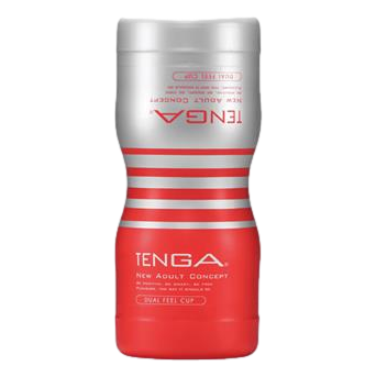 Double-ended Tenga Dual Sensation Cup masturbator offering tough and tender sensations