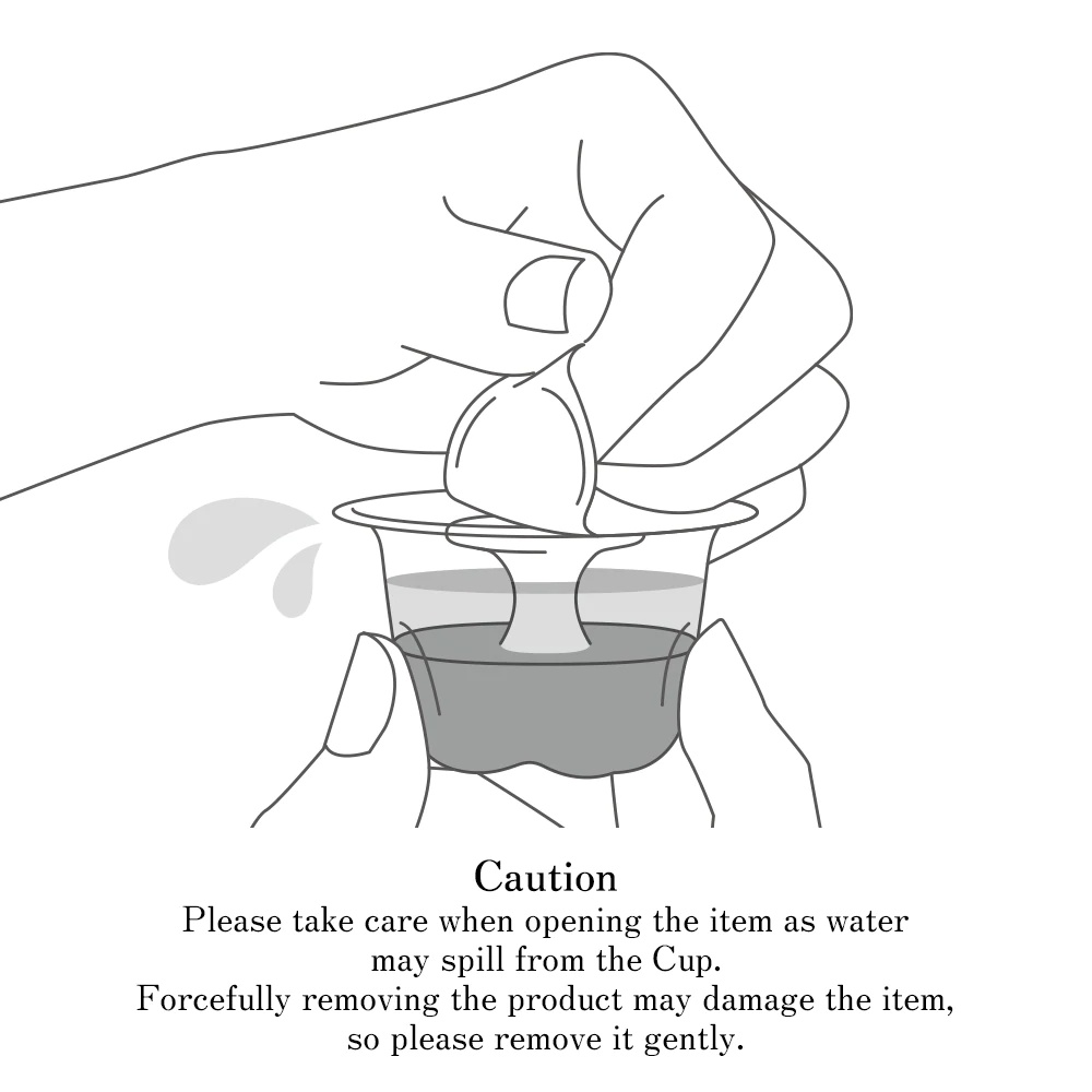 caution notice and tip for when opening