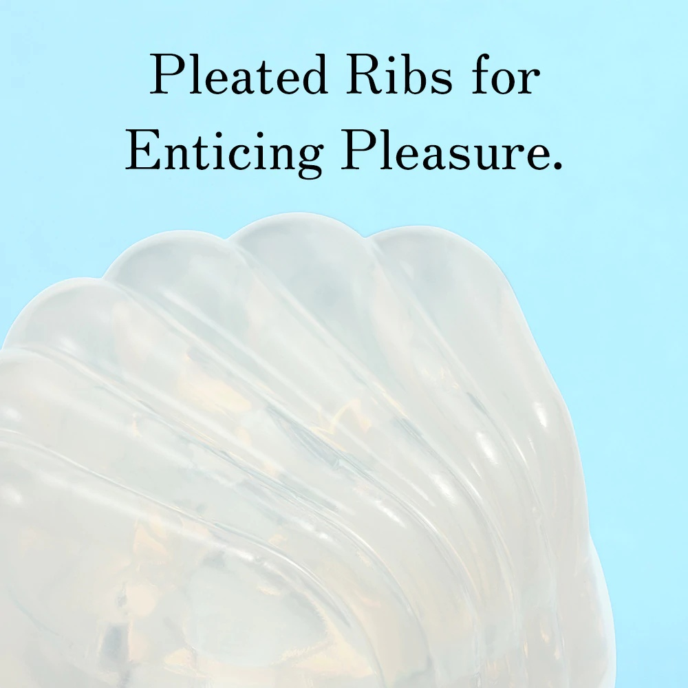 Close-up of Shell's ridged texture, designed for soft and stimulating touch