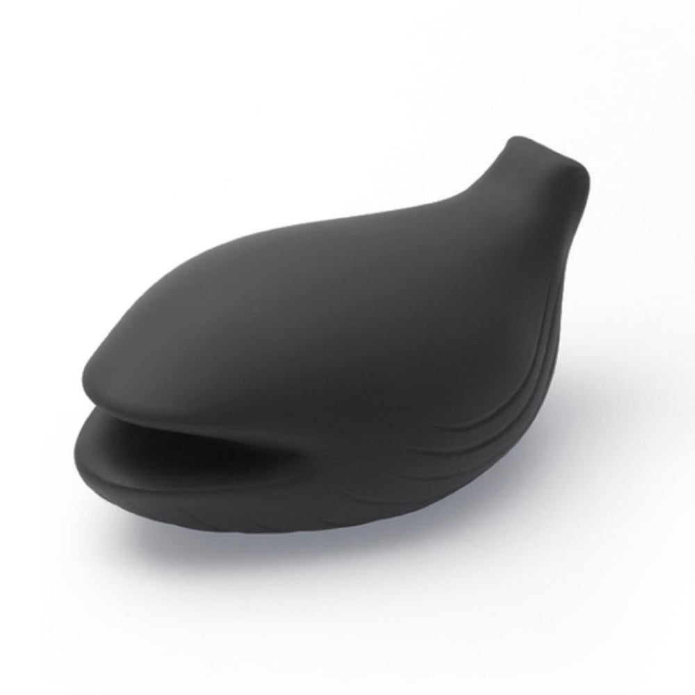 Tenga Iroha Plus Yoru clitoral vibrator in deep blue, sleek rounded design on white background