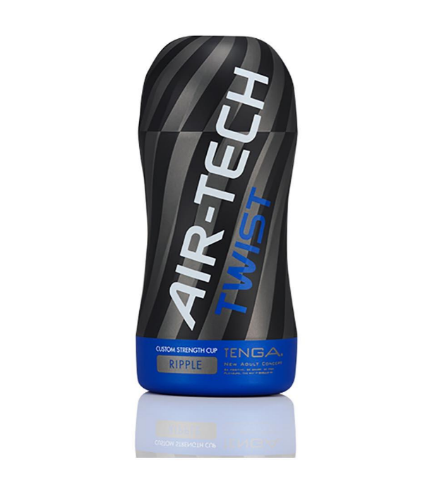 Tenga Airtech Ripple – reusable male masturbator with air pressure technology and textured ripple interior