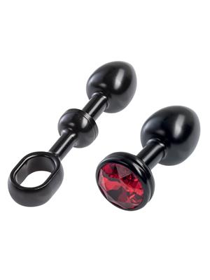 body-safe metal plug featuring smooth finish and sparkling gem