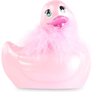 I Rub My Duckie Paris Rose – discreet, waterproof duck-shaped vibrator with elegant Parisian styling for bath or shower pleasure.