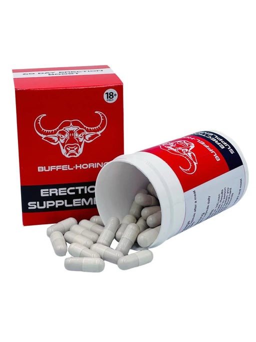 Buffel-Horing male performance capsules on white background – testosterone booster South Africa
