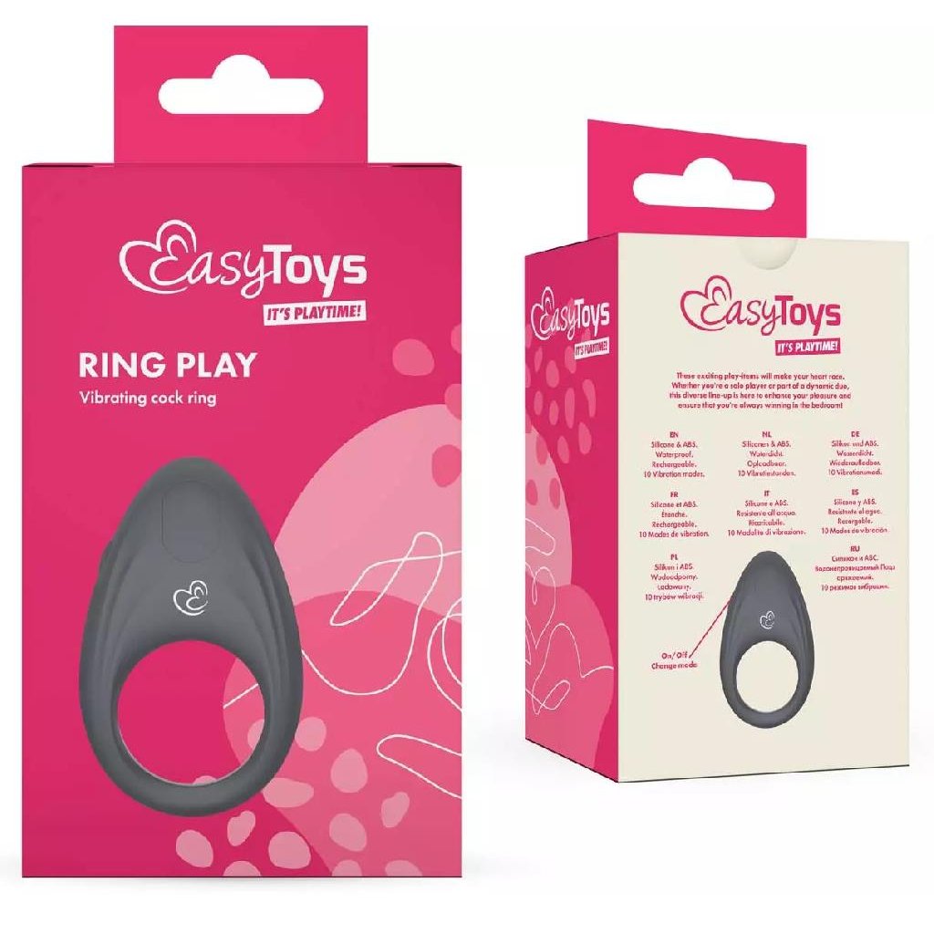 EasyToys Ring Play vibrating cock ring made from soft, body-safe silicone for enhanced pleasure