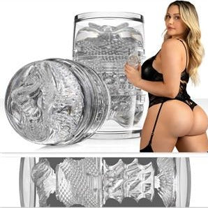Fleshlight Quickshot Mia Malkova - compact male masturbator with open-ended design and textured inner sleeve