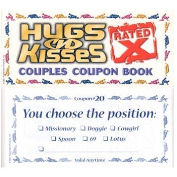 HUGS & KISSES X-Rated Voucher – sexy couples' gift with intimate dares and playful rewards