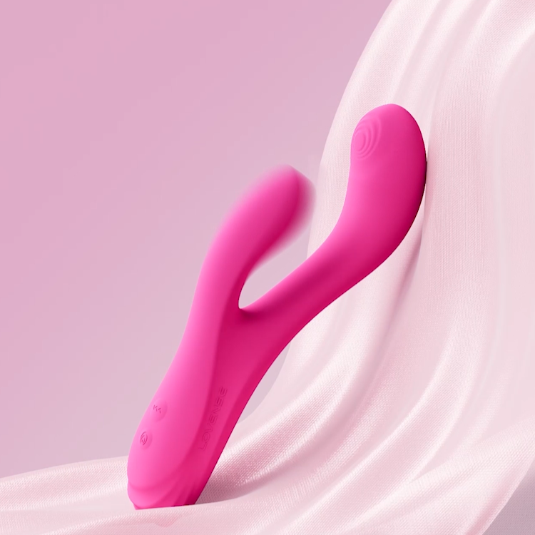 Lovense Osci 3 app-controlled vibrator with targeted dual stimulation and flexible, ergonomic shape.