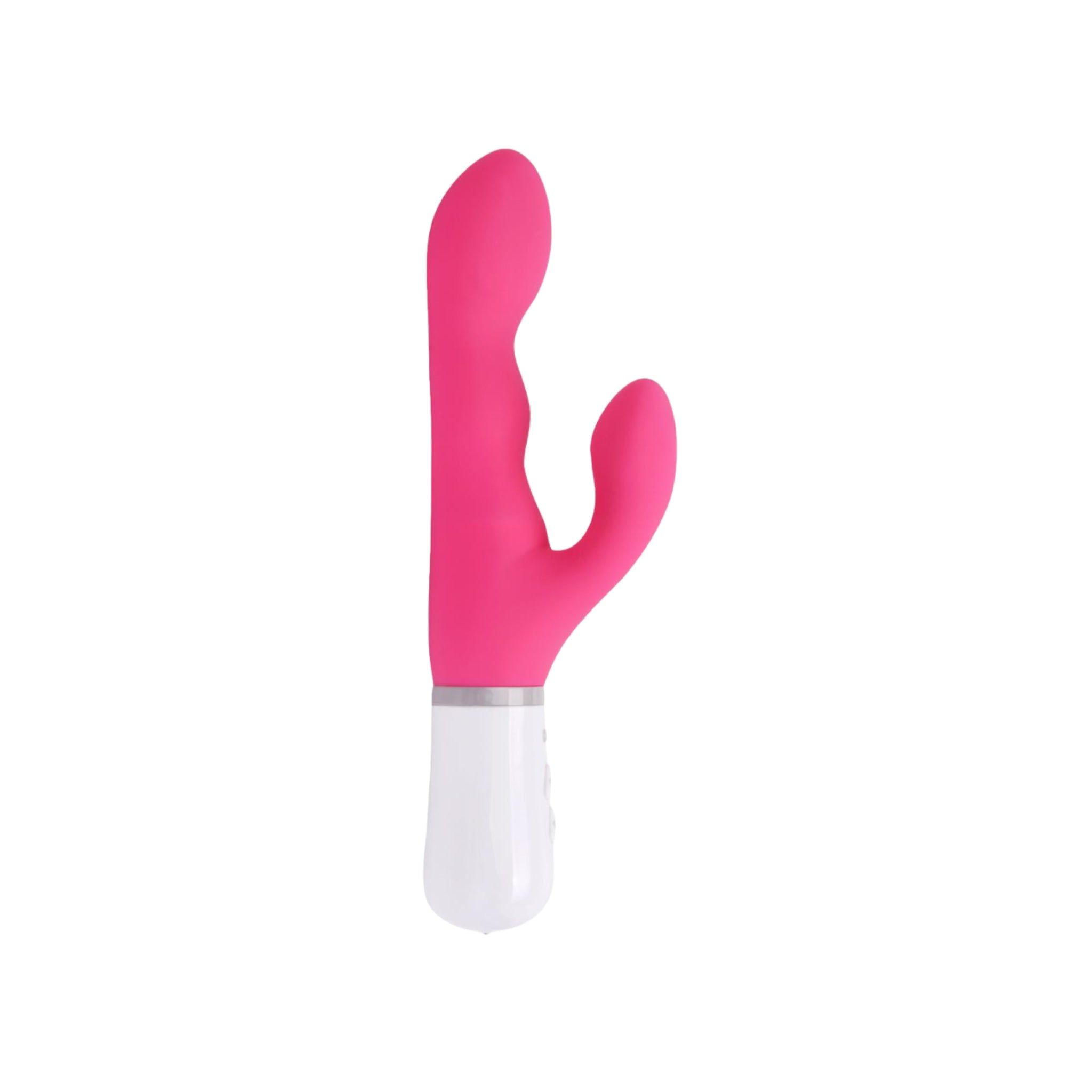dual vibrator with rotating shaft and clitoral stimulator for simultaneous internal and external pleasure