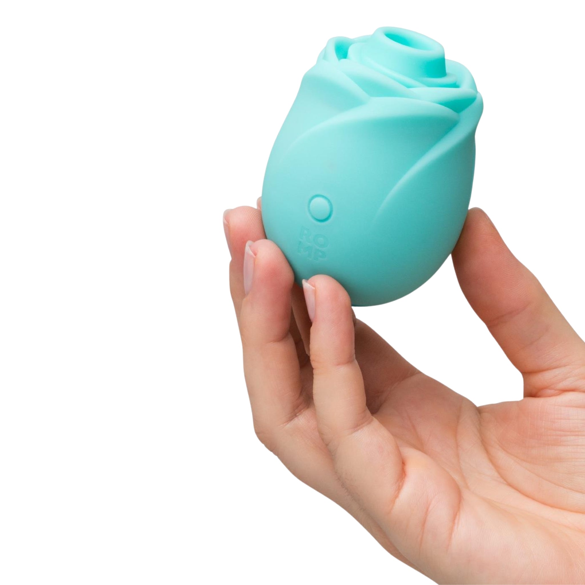 ROMP Rose Pleasure Air Clitoral Stimulator with retail packaging