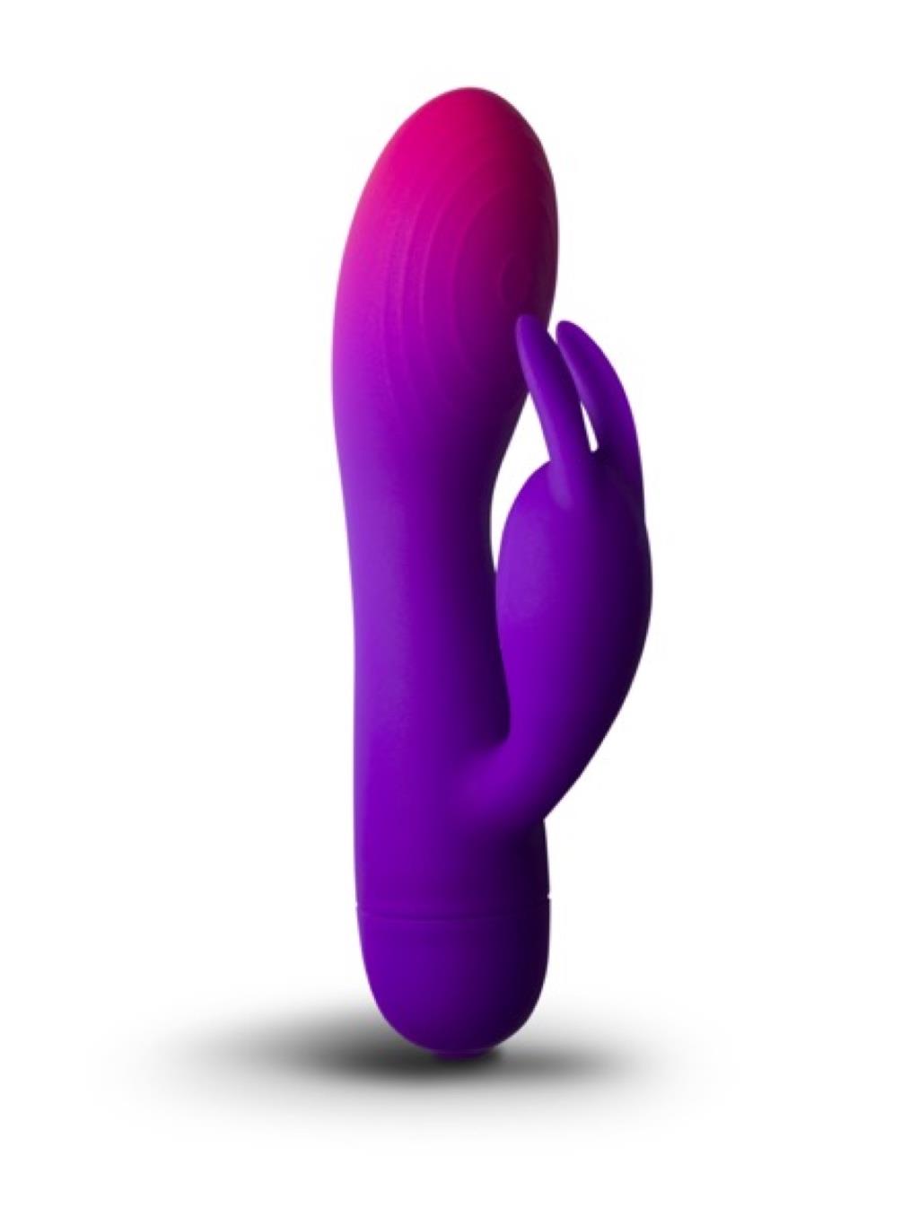 Rocks-Off Glo Girl dual motor rabbit vibrator with flexible design for clitoral and G-spot stimulation.