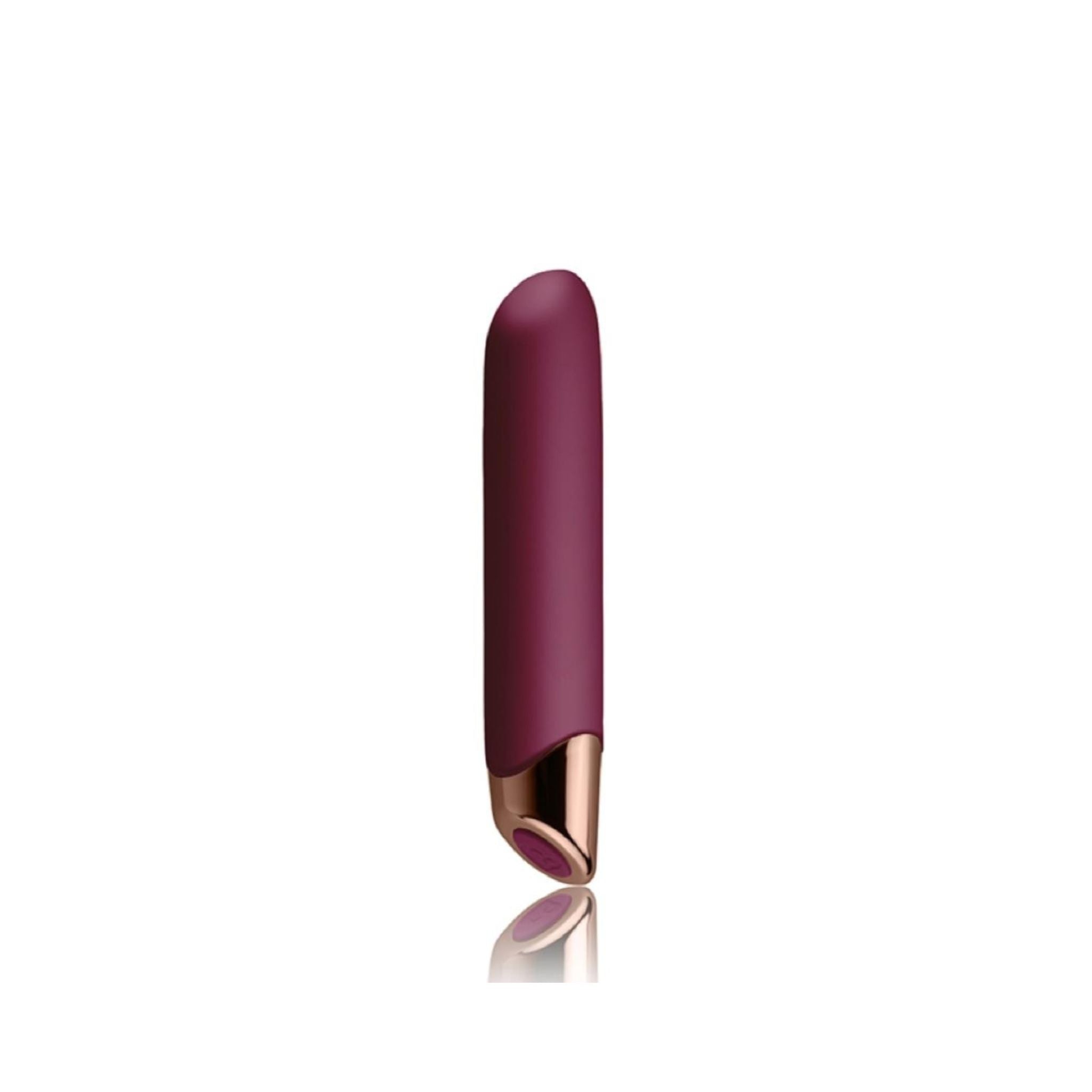 Rocks-Off Chaiamo bullet vibrator with sleek design and metallic accent, in a deep matte finish