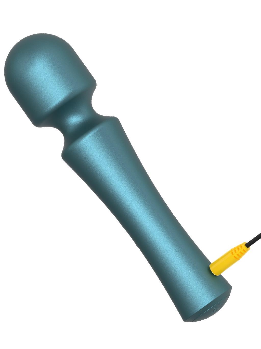 wand vibrator with squishy silicone head, ideal for clitoral stimulation and full-body massage.
