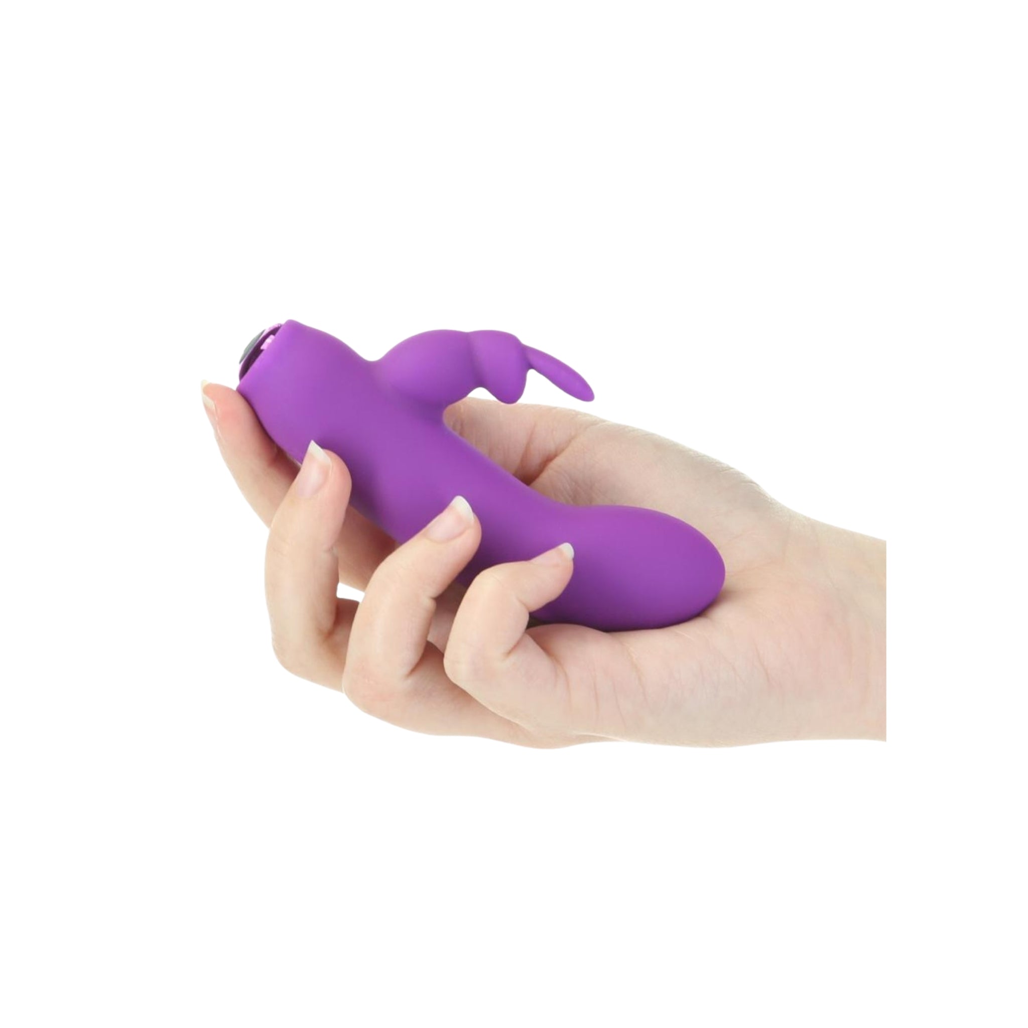 Hand holding the Swan Alice's Bunny, showing compact size and flexible tips
