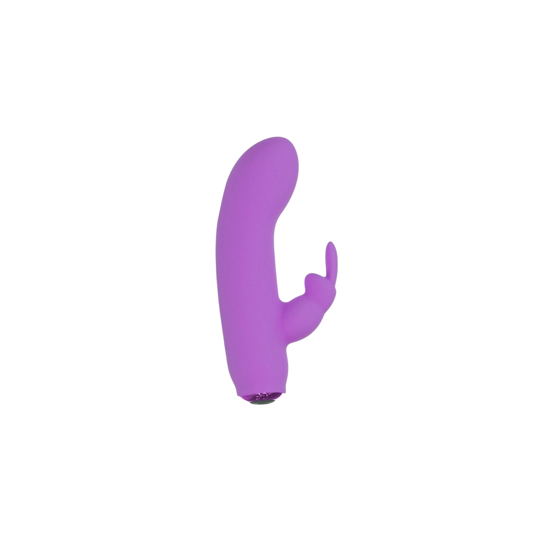 Bunny side profile highlighting ergonomic shape and dual motors with charger plugged in