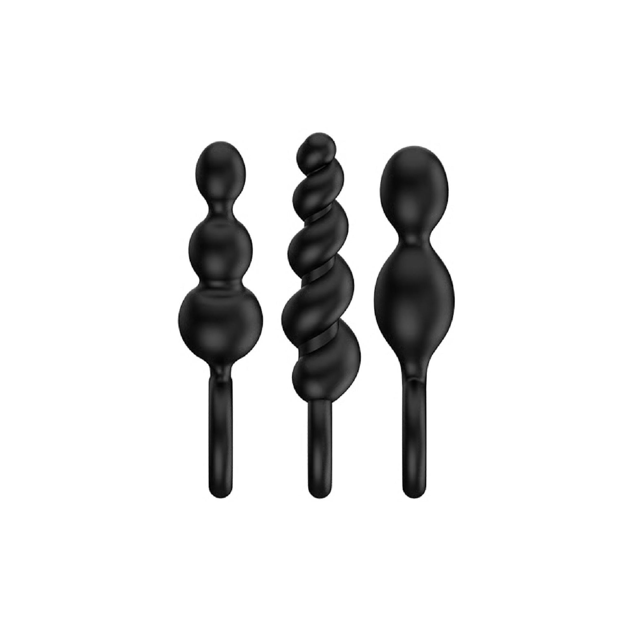 Three-piece silicone anal toy set