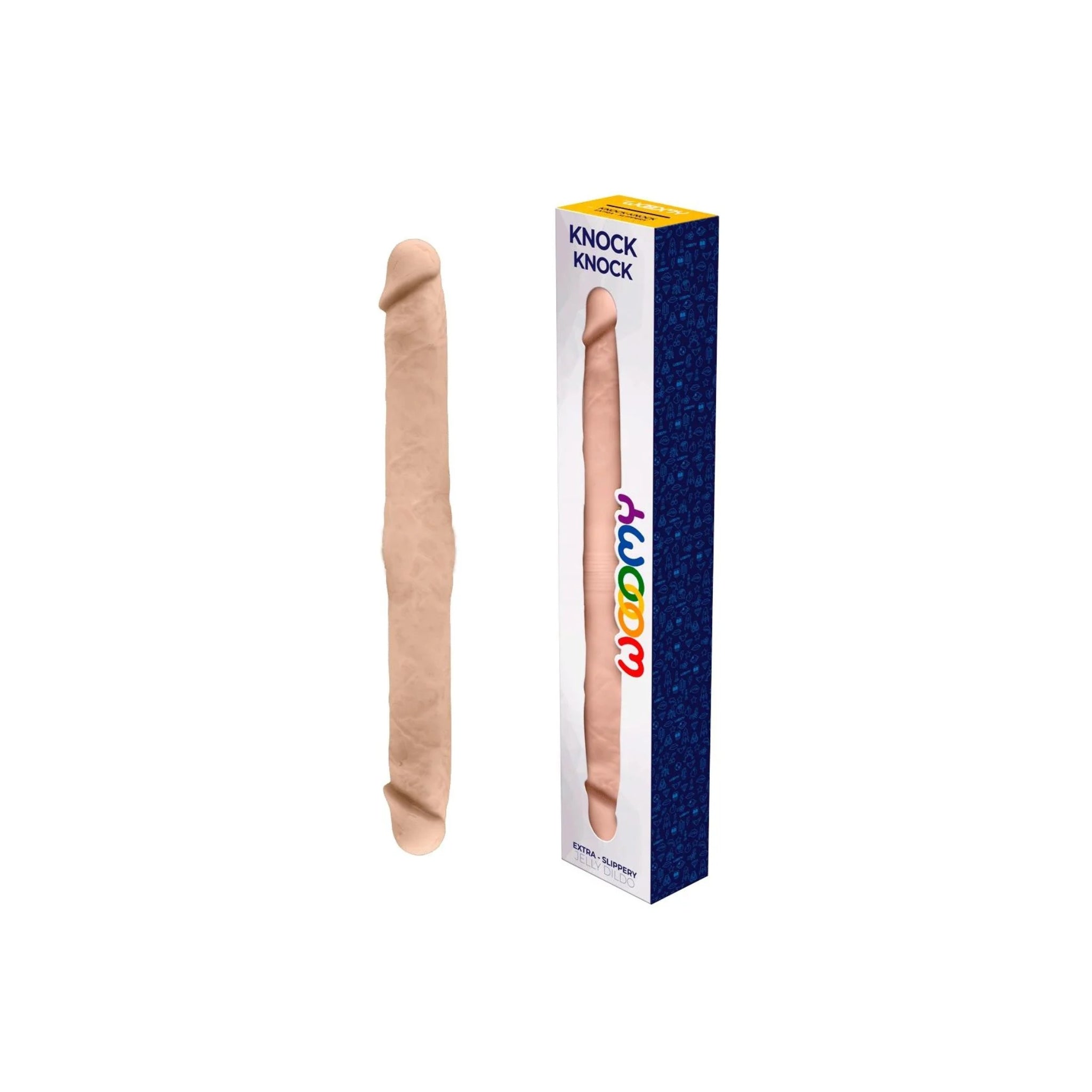 Wooomy Knock-Knock extra-long dildo in Flesh