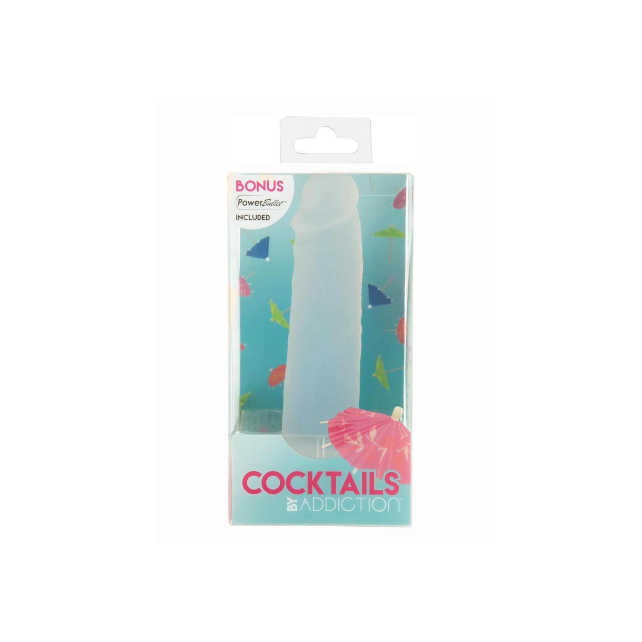 Dildo with lifelike shape and vibrant, cocktail-inspired color