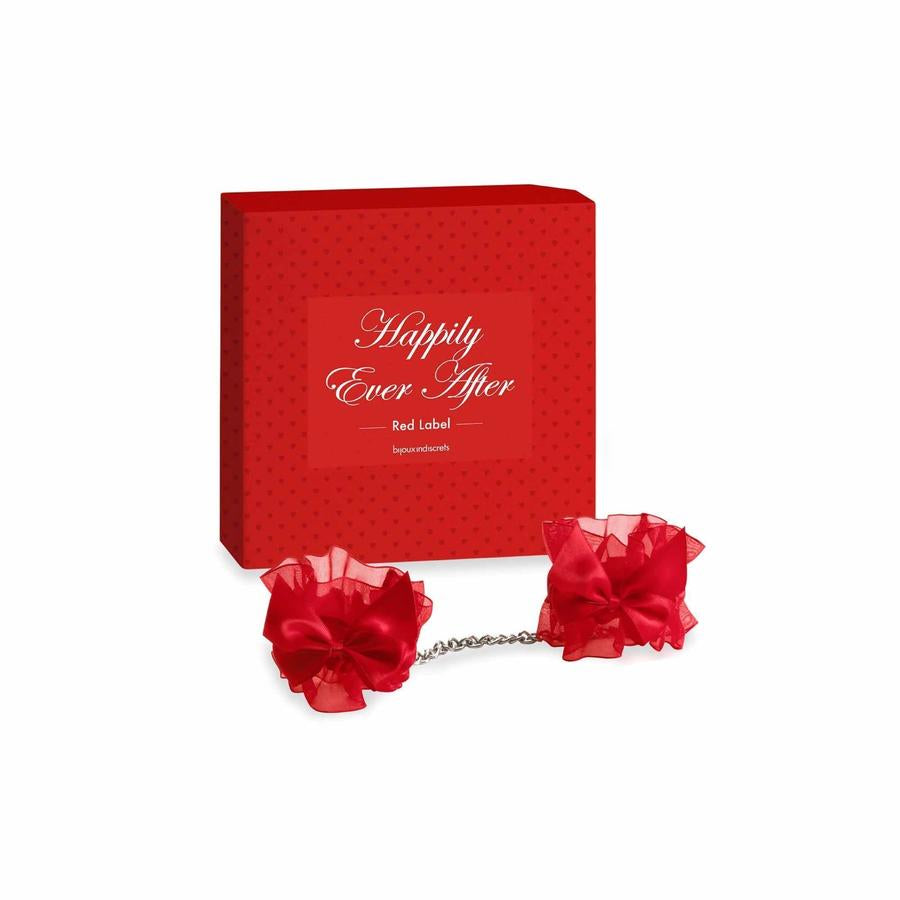 features satin garter, cuffs, pasties, and a feather tickler for sensual, enchanting play.