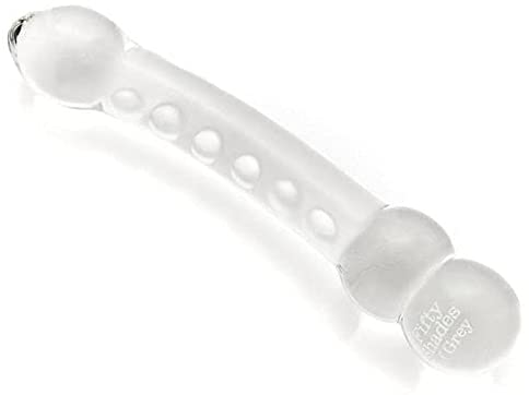 Massage Wand – glass double-ended dildo offering hot or cold sensations for teasing and deep pleasure.