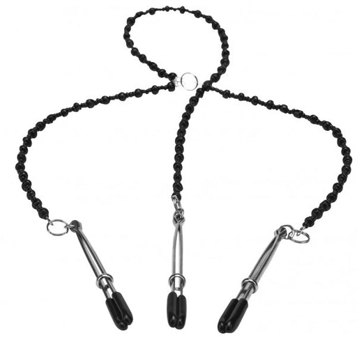 Steamy Shades Y-Style Beaded | Nipple and Clit Clamp | Dear Desire