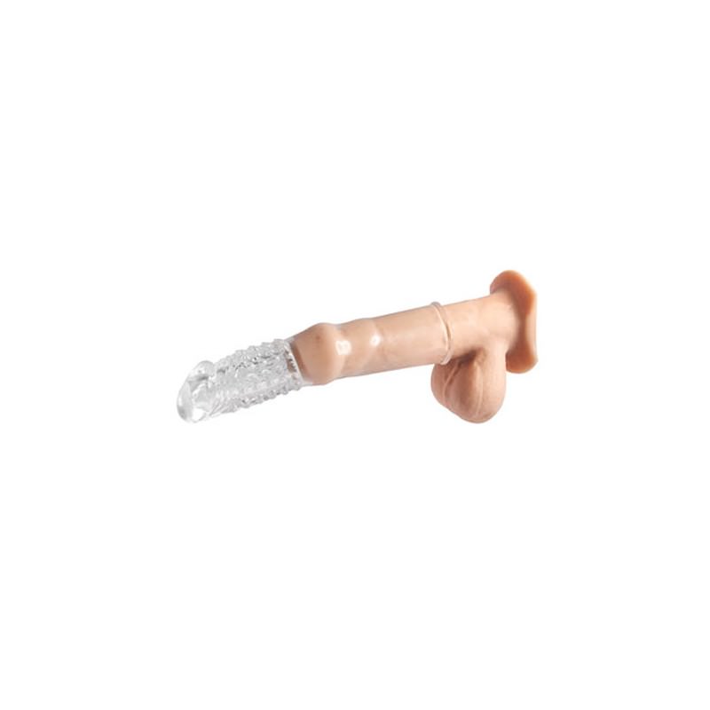 Clear SC Lidl Penis Extension Sleeve – 19cm silicone sleeve with stimulating knobs for added girth, length, and texture.