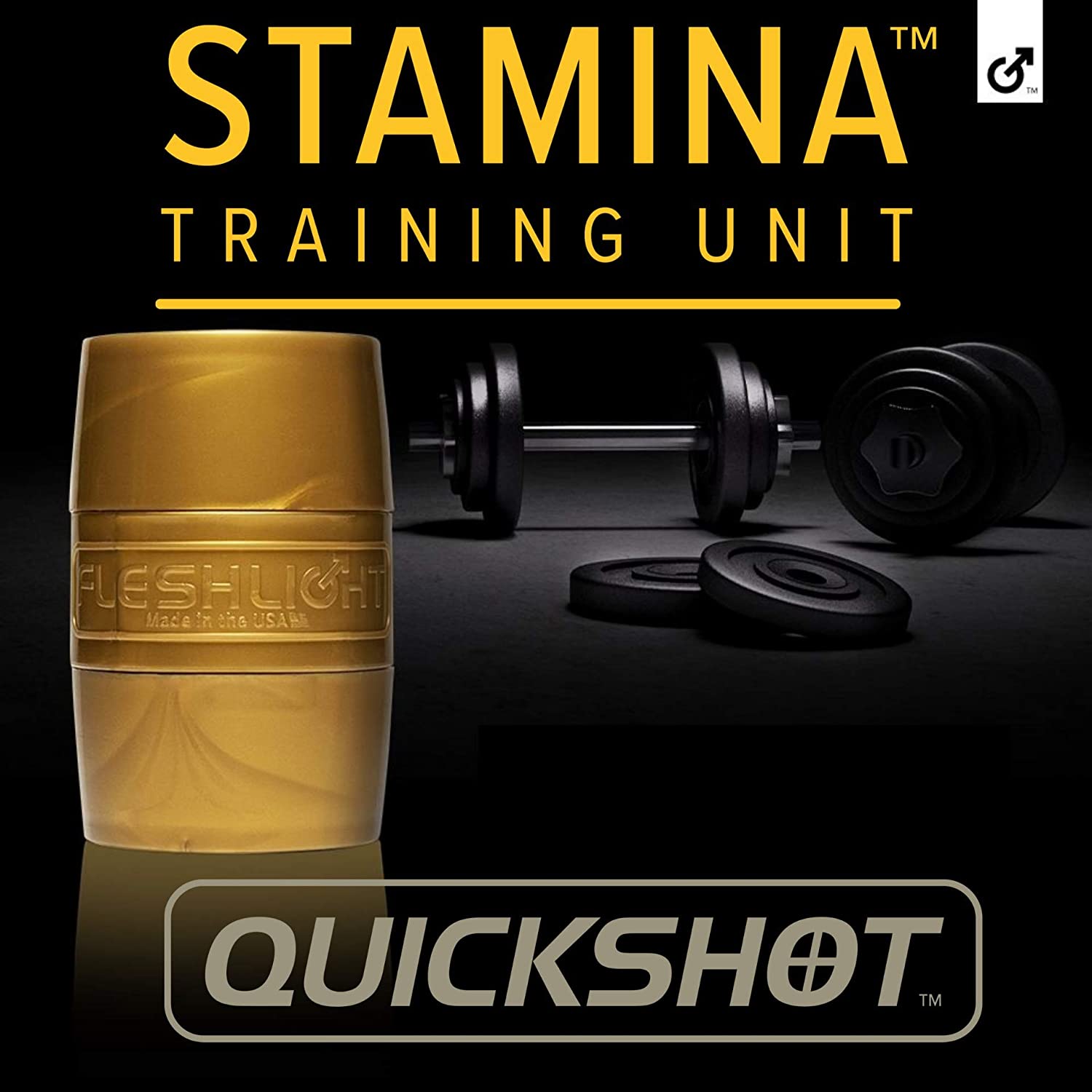 Quickshot STU in its compact case, featuring open-ended design and discreet packaging for stamina training.