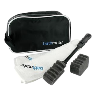 Bathmate Adult Toy Cleaning Kit including cleaner spray, drying cloth, and storage bag in branded packaging