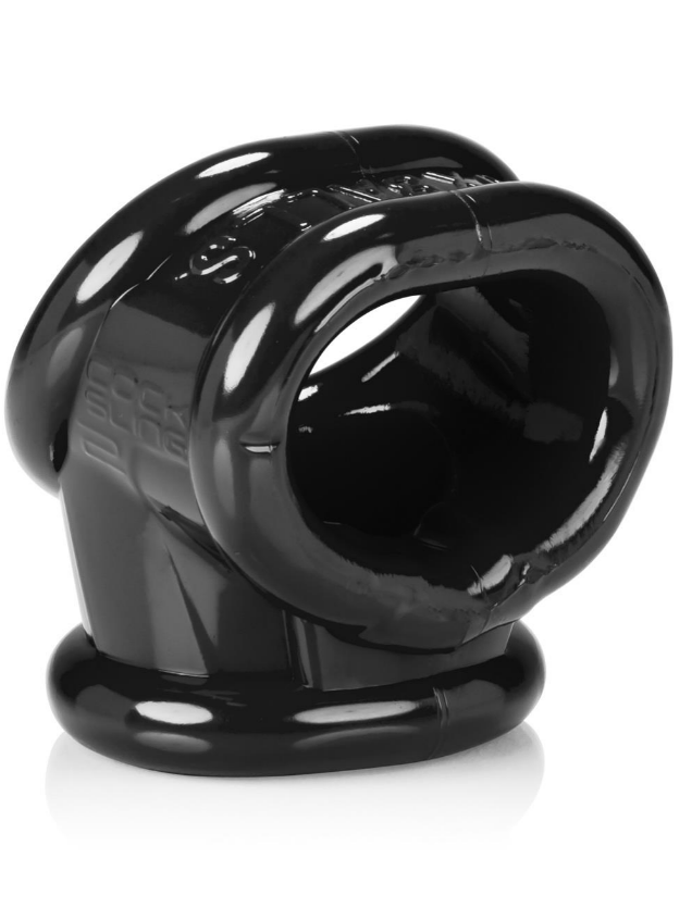 Cocksling 2 by Oxballs in black, featuring ergonomic design for simultaneous shaft and ball engagement